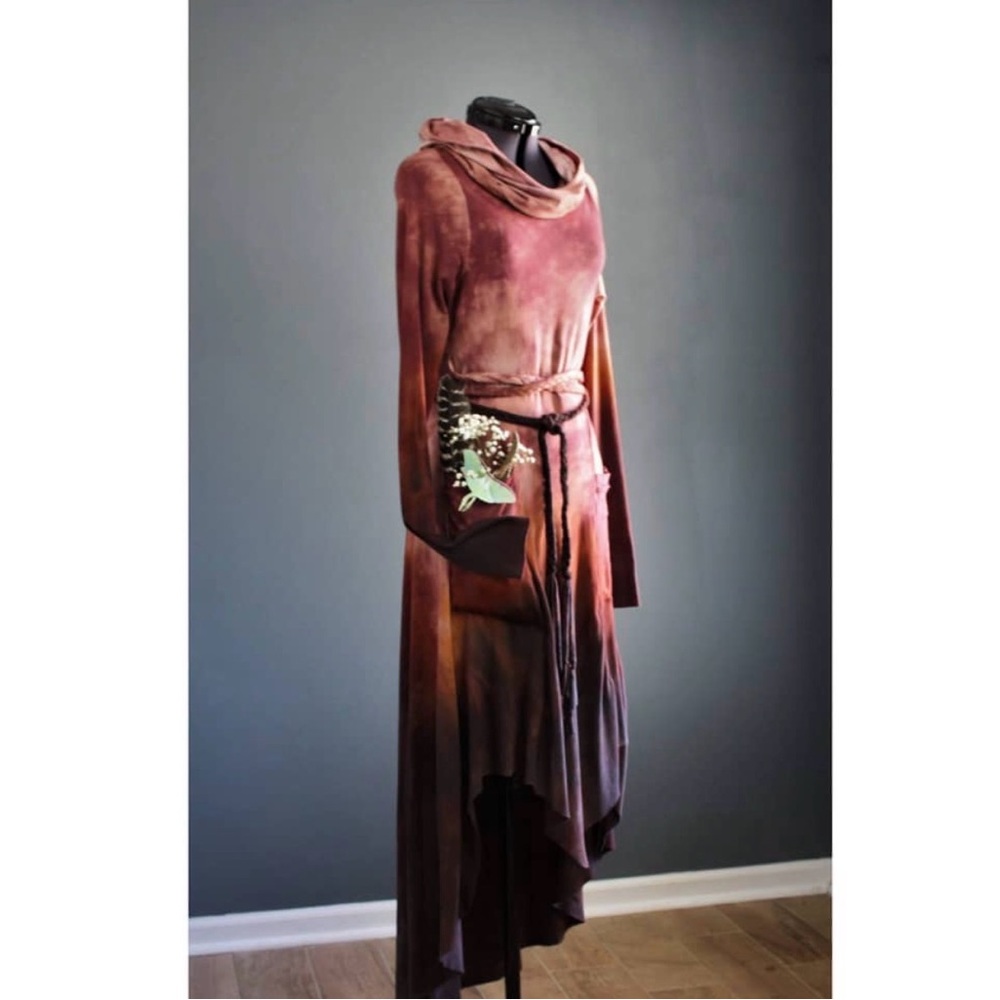 RARE Moth and Rust Apparel hand-dyed dress, size S